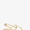 Ali Metallic Python Embossed Leather Sandal