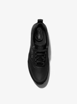 Allie Stride Leather and Nylon Trainer
