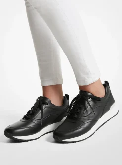 Allie Stride Leather and Nylon Trainer