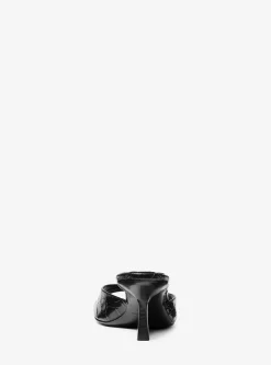 Anita Crocodile Embossed Leather Sandal