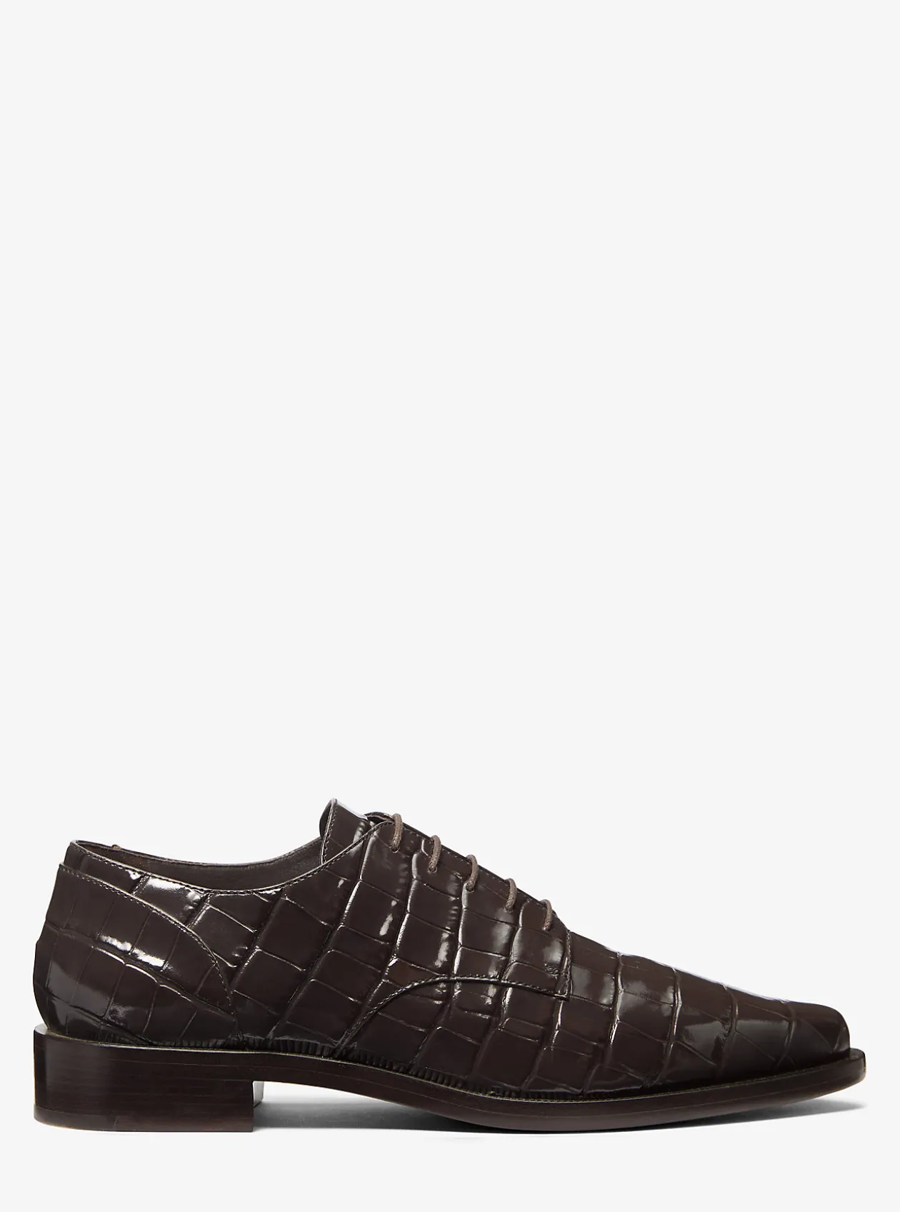 Annette Crocodile Embossed Patent Leather Oxford