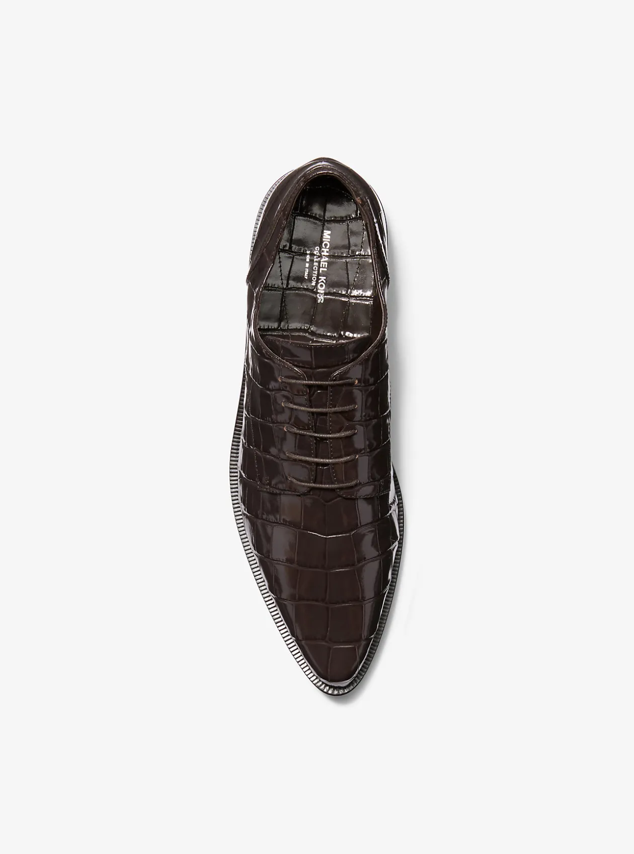 Annette Crocodile Embossed Patent Leather Oxford