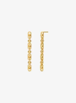 Astor Link Precious Metal-Plated Sterling Silver Drop Earrings
