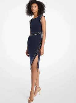 Astor Stud Matte Jersey Dress