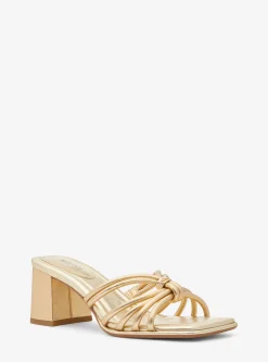 Astra Metallic Leather Mule