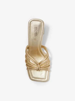 Astra Metallic Leather Mule