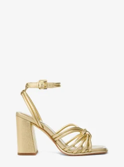 Astra Metallic Leather Sandal
