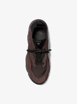 Atlas Stretch Knit and Suede Trainer