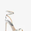 Chrissy Metallic Python Embossed Leather Sandal