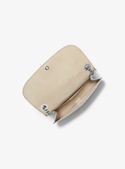 Christie Mini Crocodile Embossed Leather Envelope Bag