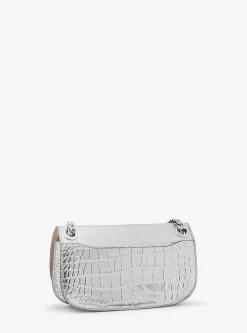 Christie Mini Crocodile Embossed Leather Envelope Bag