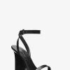 Claudia Crocodile Embossed Leather Wedge Sandal