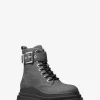Colby Denim Print Leather Combat Boot