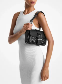 Colby Medium Grommeted Leather Shoulder Bag