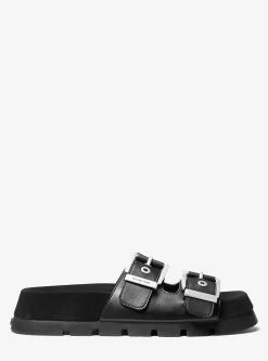 Colby Suede and Leather Flat Sandal