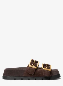 Colby Suede Flat Sandal