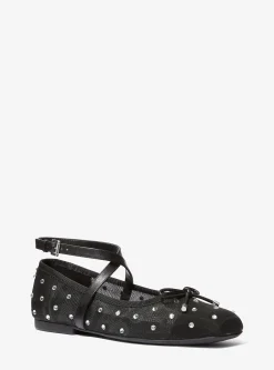 Collette Embellished Mesh Ballet Flat