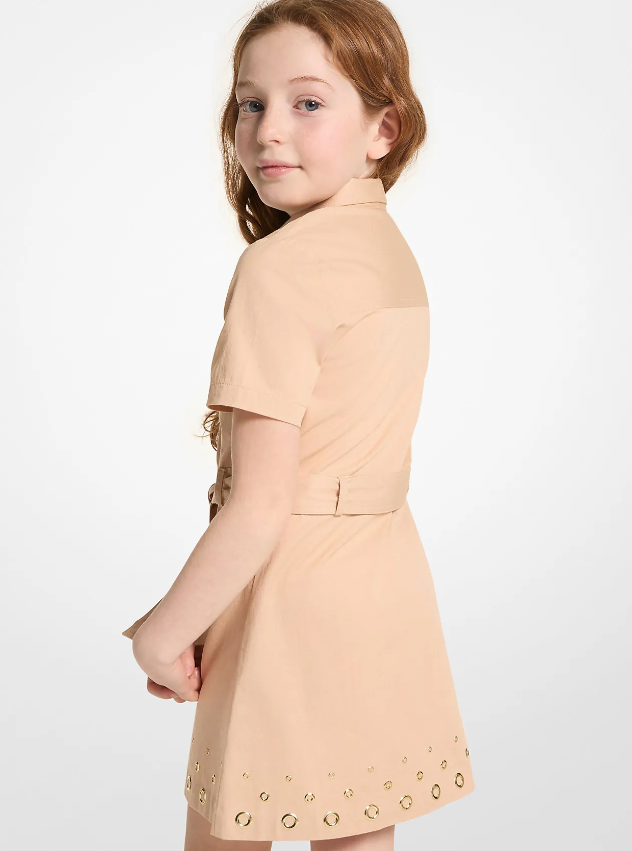 Cotton Twill Belted Shirtdress