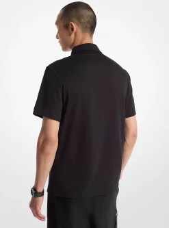 Cotton Zip Polo Shirt