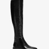 Crackled Faux Patent Leather Boot