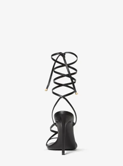 Dahlia Leather Lace-Up Sandal
