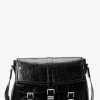 Darrington Large Crackled Leather Messenger Bag