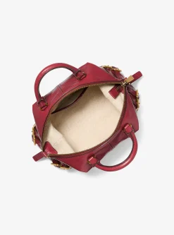 Darrington Small Crackled Leather Satchel