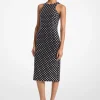 Dot Embellished Scuba Racerback Tank Dress