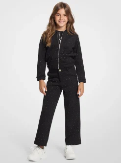 Embellished Stretch Knit Pants
