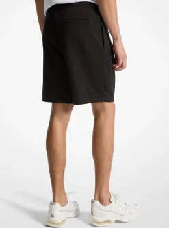 Embossed Logo Cotton Blend Shorts