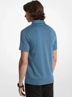 Embroidered Logo Cotton Polo Shirt