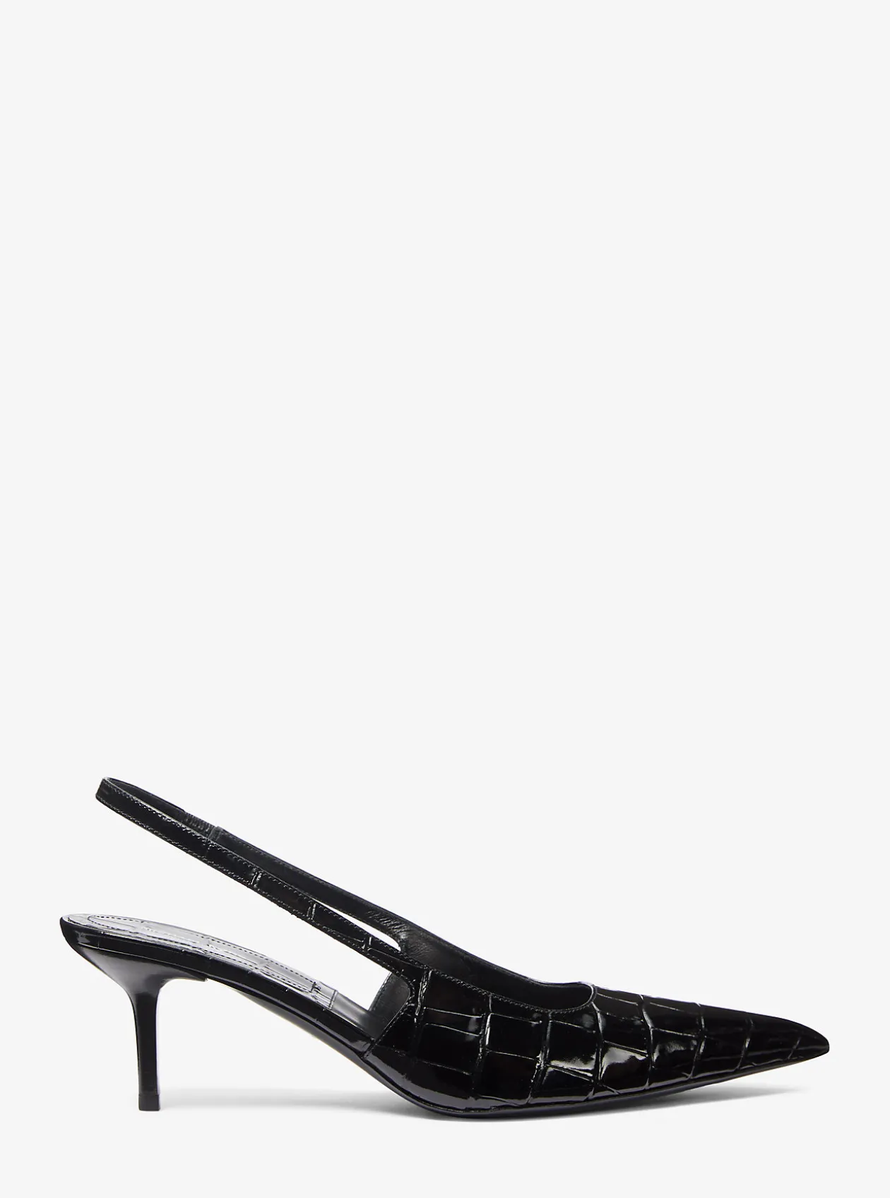 Emma Crocodile Embossed Leather Slingback Pump