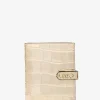Empire Metallic Crocodile Embossed Leather Passport Wallet