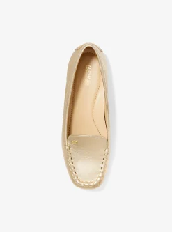 Eve Metallic Leather Moccasin