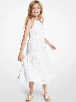 Floral Lace Belted Dress