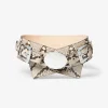 Gloria Python Embossed Leather Belt