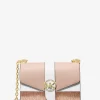Greenwich Small Color-Block Logo and Saffiano Leather Crossbody Bag