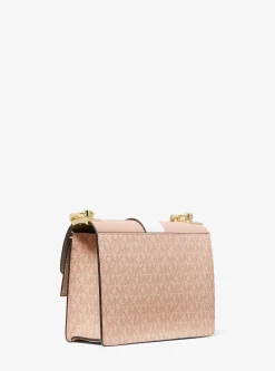 Greenwich Small Color-Block Logo and Saffiano Leather Crossbody Bag