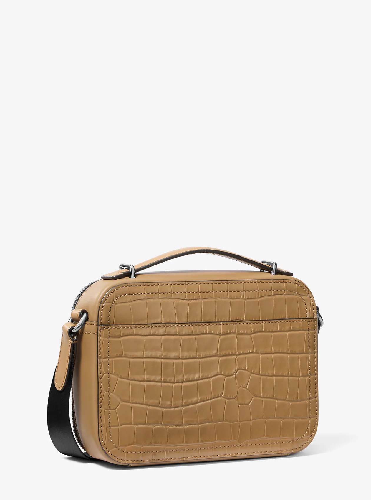 Hudson Crocodile Embossed Leather Crossbody Bag