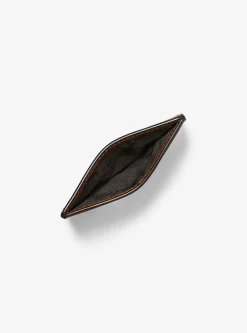 Hudson Embossed Pebbled Leather Tall Card Case