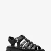 Jagger Studded Metallic Leather Sandal