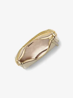 Jet Set Charm Small Metallic Pebbled Leather Pochette