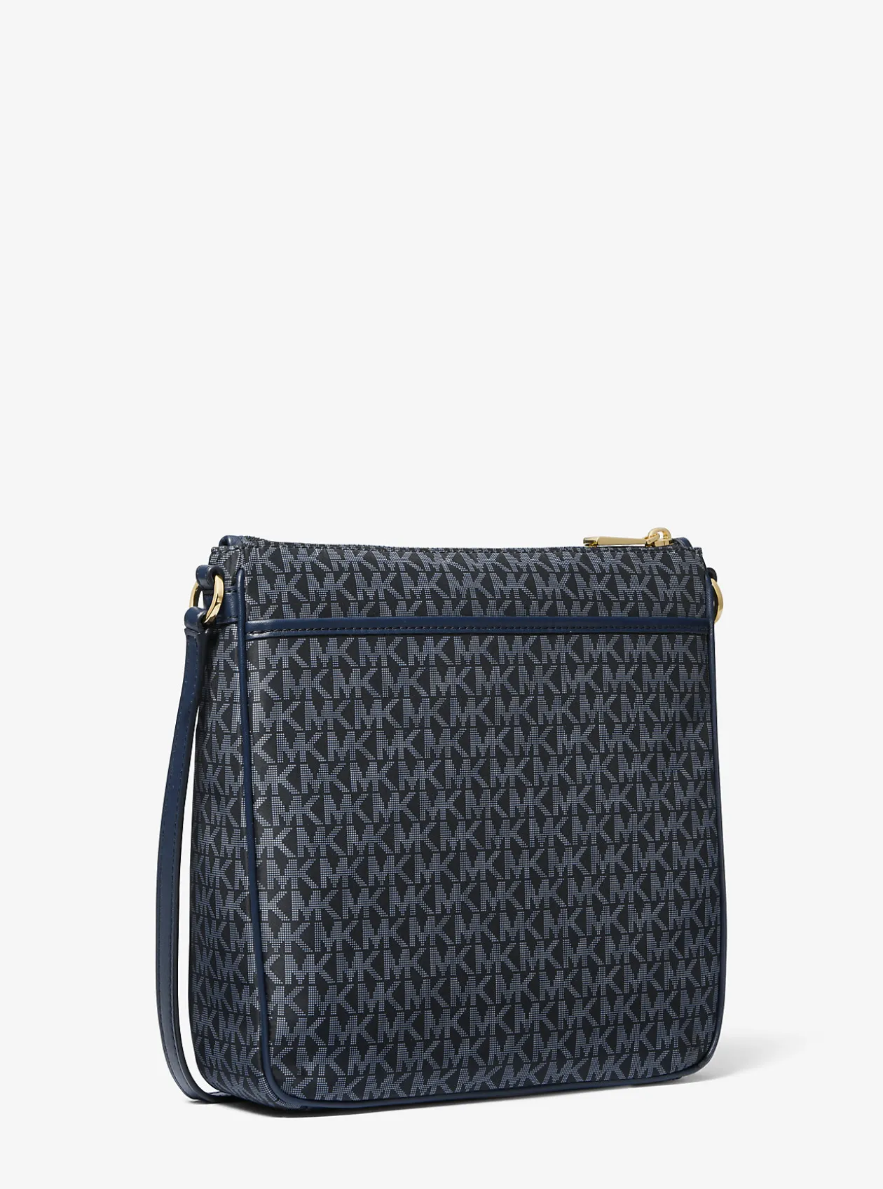 Jet Set Large Signature Logo Print Woven Crossbody Bag
