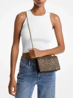 Jet Set Medium Cheetah Print Calf Hair Crossbody Bag