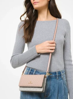 Jet Set Small Two-Tone Logo Smartphone Crossbody Bag