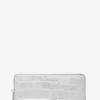 Jet Set Travel Metallic Crocodile Embossed Leather Continental Wallet