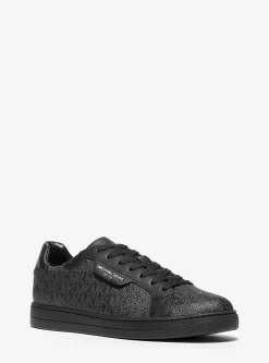 Keating Logo and Leather Sneaker