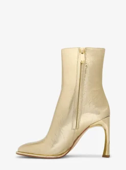 Kelsea Metallic Crackled Leather Boot