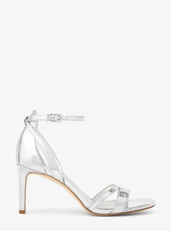 Kimberly Metallic Snake Embossed Leather Sandal