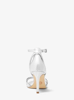 Kimberly Metallic Snake Embossed Leather Sandal